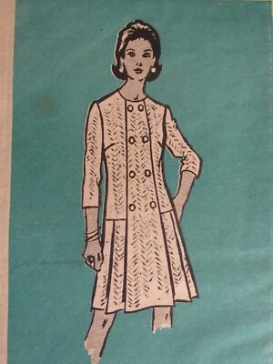 VTG 63 MAIL ORDER 4545 MS Drop-waist Dress w/Pleated Skirt PATTERN 14.5/37B FF - Image 1 of 2