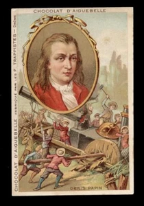 chromo AIGUEBELLE-inventeurs,portrait et scene DENIS PAPIN - Bild 1 von 1