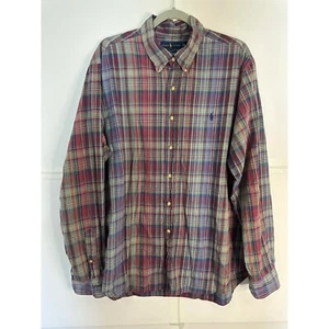 Ralph Lauren Plaid Button Down Shirt Slim Fit Long Sleeve XXL - Picture 1 of 4