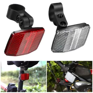 Lenkerhalterung Safe Reflektor Fahrrad Bike Vorne Hinten Warnung Rot & Weiß Set - Bild 1 von 10
