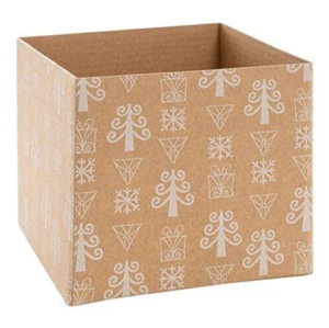 20 KRAFT CHRISTMAS POSY BOXES small gift box base flowers gift hamper White Tree - Picture 1 of 9