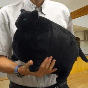 Fatty Zoo Plush Cat Calico Stuffed Animals  16 inches Black Cat - Picture 1 of 3