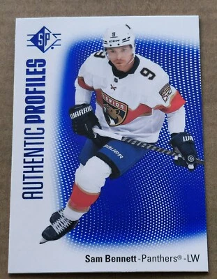 2021-22 UD SP Hockey Authentic Profiles Blue #AP-18 Sam Bennett Florida Panthers - Image 1 of 2