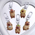 Cute Capybara Key Chain Guinea Pig Doll Pendant Car Key Ring Charms Bag Decor s