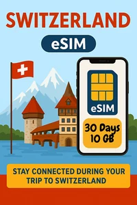 Best Switzerland ESIM Data Travel E Sim High Speed 5G/4G 📶 30 Tage 10GB - Bild 1 von 14