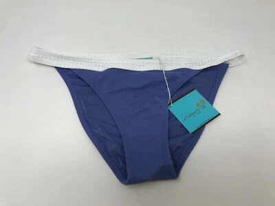 Parte inferior de natación de bikini de cobertura media Letarte, para mujer talla L - púrpura/blanco Foto 1 de 4