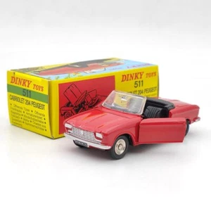 1:43 Atlas Dinky Toys 511 Cabriolet 204 Peugeot Rojo Diecast Modelos Coche Auto Regalo - Imagen 1 de 8