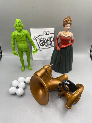 The Grinch and Martha May Whovier with Snowball Launcher Playmates Toys COMPLETE Cover