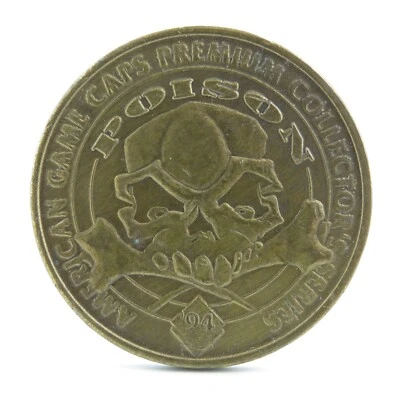 Brass Pogs Slammer Poison Deadly Debate American Game Caps Premium Collectors - Image 1 of 4