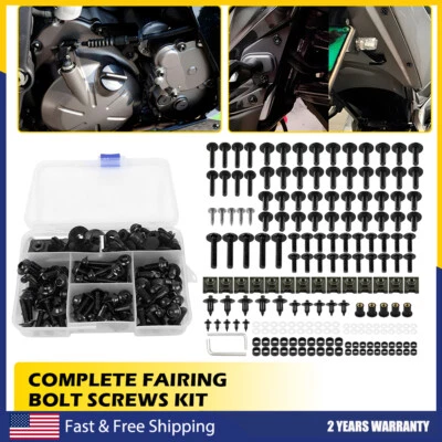 Полный комплект винтов обтекателя болтов подходит для Kawasaki Ninja ZX9R ZX6R 7R ZX12R ZX14 - Изображение 1 из 4