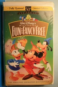 DISNEY'S "FUN AND FANCY FREE" VHS Masterpiece-50th Anniversary~G Cond Ships Free - Imagen 1 de 5