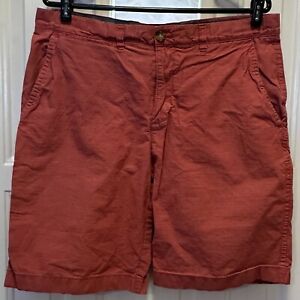 Tommy Hilfiger Shorts Mens 34 Pinkish Red Pinstripe Beach Bermuda Chino