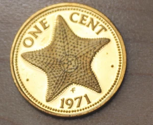 1971 Bahamas 1 Cent Starfish Proof - Picture 1 of 2