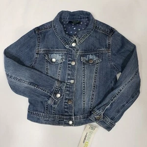 OshKosh Genuine Kids - New Girls Blue Medium Wash Denim Jacket - Size 5T - Picture 1 of 9