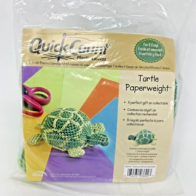 Quick Count Turtle Paperweight Plastic Canvas Yarn KIT Complete DIY NEW - Image 1 of 4