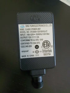 AC/DC POWER ADAPTER 1.5 A Holiday Airblown Inflatable Blow Up's 120V /12VDC - Picture 1 of 3
