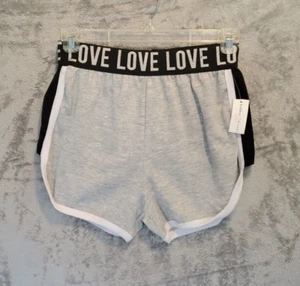 Bobbie Brooks Shorts Womens Tag Size Medium Gray Black Running Elastic Waistband - Picture 1 of 9