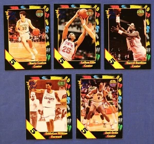 1991-92 Wild Card Basketball 5 Stripe Lot 5x nice shape - Bild 1 von 2