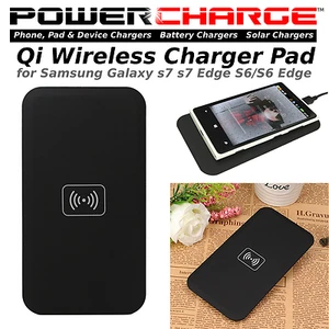 PowerCHARGE- Qi Wireless Charger Pad- Samsung Galaxy S7-S8-Edge-S6 - Picture 1 of 7