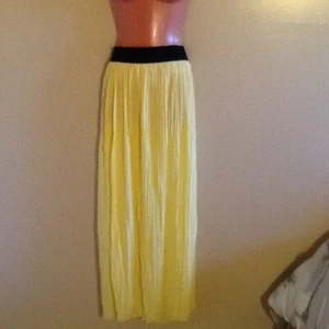 Women's Plus Size  A Line Solid Stretch Pleated Full Long Maxi Skirt 1X 2X 3X  - Picture 1 of 4
