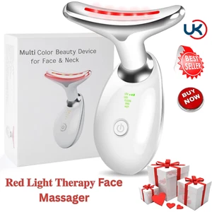 7 Colours Neck Face Lifting Massager Skin Tighten Device LED Anti Beauty Wrinkle - Picture 1 of 13