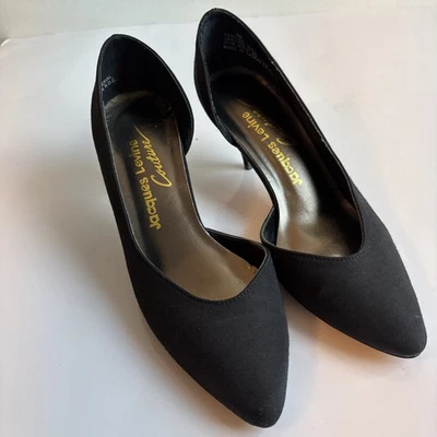 Jacques Levine Couture Vintage  Heels Pumps Black Womens 6B Formal Dress Wedding - Image 1 of 4
