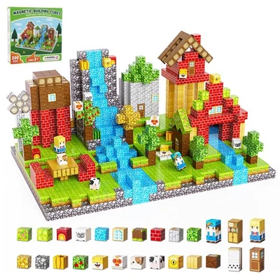 Fitrobust 200PCS Magnetic Building Blocks Set, Magnetic Tiles Kids Build Cubes - Image 1 of 4