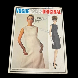 Vogue Paris 60's Sewing Dress Pattern 1729 Jacques Heim Design Size 14 Uncut - Picture 1 of 6