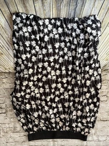 LULAROE BLACK WITH WHITE PALM TREES LONG SKIRT 2XL PLUS - Picture 1 of 7