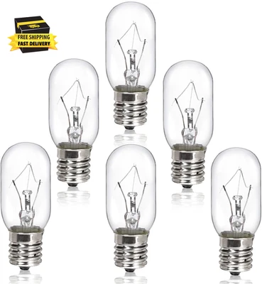 6 Pack Microwave Light Bulb 40 Watt 120V T8 Replacement Light Bulb E17 Standard  - Image 1 of 4