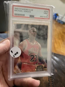 1992-93 Topps Stadium Club Michael Jordan Members Choice #210 PSA 9 MINT - Bulls - Picture 1 of 2