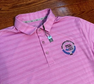 Nueva Camisa Polo de Golf Walter Hagen 11 Major Para Hombres Mediana Púrpura Claro/Rosa Logo - Imagen 1 de 7