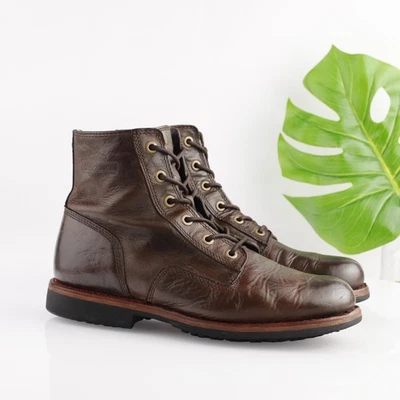 Harley-Davidson Hombres Bota Burdon Talla 10.5 M Marrón Con Cordones Taco Motocicleta Montar Foto 1 de 4