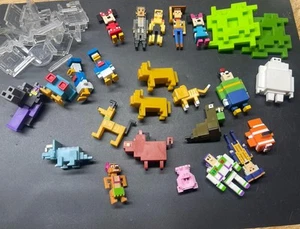 Lot Of Lego Mini Figure, Various Figures ,Disney, Minecraft Toys Some With Stand - Picture 1 of 5