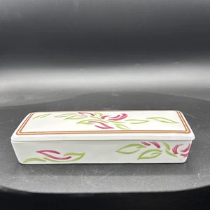 Japanese Porcelain  Parfum Privilege China Divided Jewelry Trinket Box - Picture 1 of 10