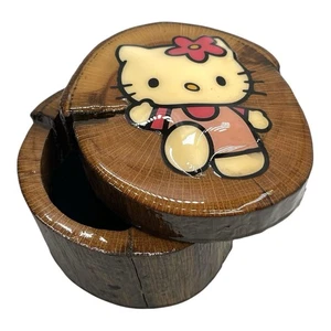 Hello Kitty Wooden Jewelry Box Handmade Unique Trinket Storage Box - Picture 1 of 10