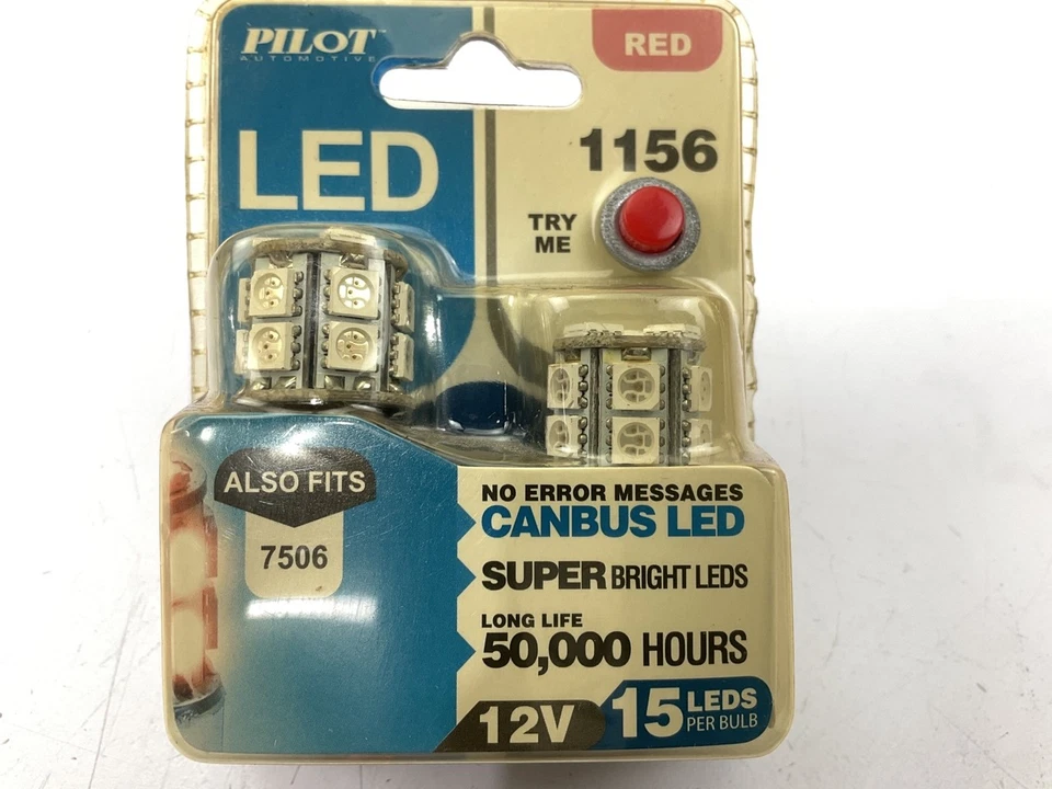 Pilot IL-1156R-15 Bombillas LED rojas de parada / luz trasera, 2 piezas, 50.000 horas, para 7506 Foto 1 de 3