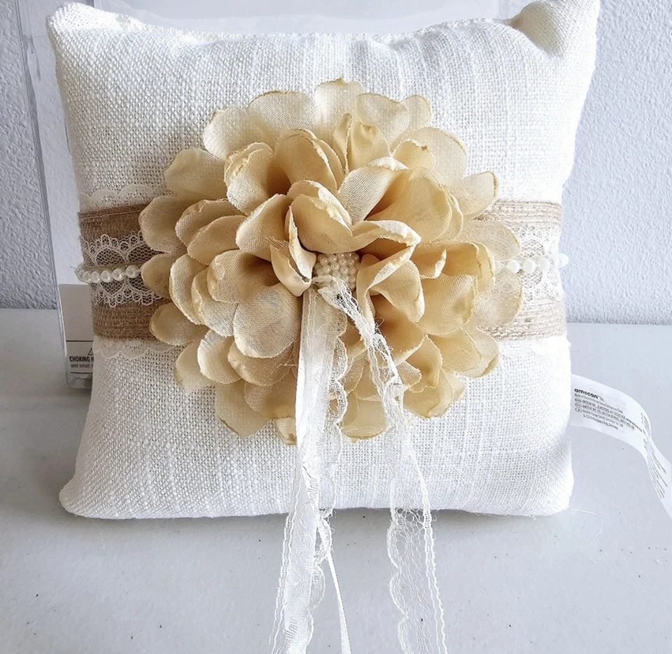 Amscan Rustic Wedding Ring Pillow 1pc