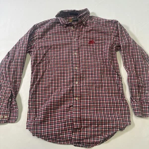 Men’s The Locker Room Alabama Medium Red Plaid Elephant Logo Button Down - Picture 1 of 7