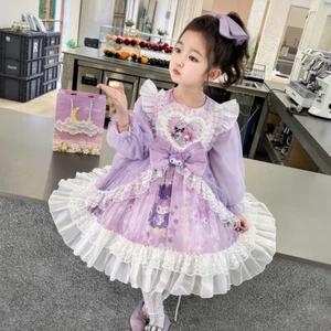 My Melody Kuromi Cute Skirt Lolita Princess Dress Birthday Gifts Girl's Clothes - Picture 1 of 21