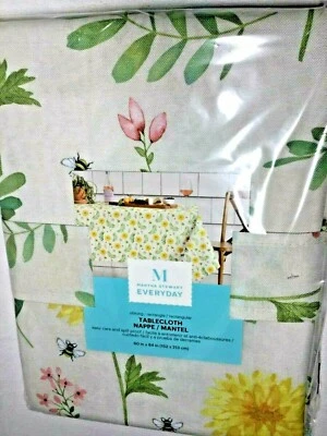 MARTHA STEWART TABLECLOTH  EASY CARE SPILLPROOF FLORAL  60 X 84  NIP - Image 1 of 2