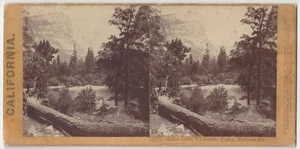 1866 Lawrence & Houseworth Stereoansicht - Mirror Lake, Yosemite Valley, Kalifornien - Bild 1 von 2