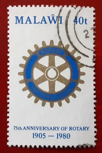 MALAWI Africa 1980 40t Used Rotary International Mi 343A Scott 365 Superb 6564 - Picture 1 of 2