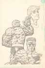 The Thing, Mister Fantastic, & Human Torch Commission art by Alan Kupperberg