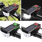 Charging USB Solar Rechargeable Bike Light Flashlight Horn Bike Accessories