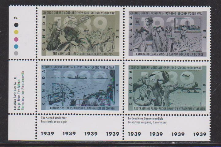 1989 Canada SC# 1263a LL - Second World War-1939 Plate Block M-NH Lot # 3263 - Image 1 of 1