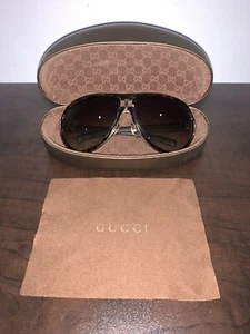 Gucci Sunglasses Tortoise Vintage Silver Matte - Picture 1 of 8