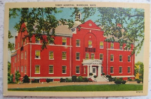 Wareham Massachusetts US Tobey Hospital Linen Postcard - Bild 1 von 2