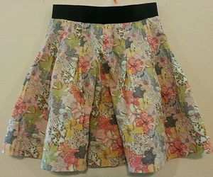 Thalian Baumwollrock mit Blumendruck und elastischem Bund Gr. X-Small - Bild 1 von 4