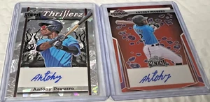 2023 Leaf Metal AUTOGRAPH ANTHONY PEGUERO SILVER THRILLERZ 8/9 DIAMOND 4/4 - Picture 1 of 2